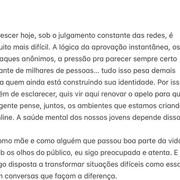 Pronunciamento de Angélica sobre Duda Guerra (parte 01)