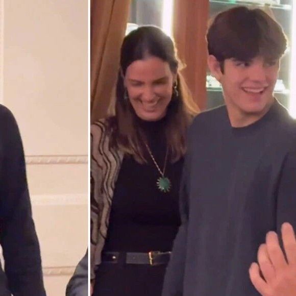 Registros mais recentes de Faustão  e Luciana Cardoso no aniversário do filho mais novo