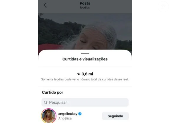 O print da interação de Angélica com publicação polêmica sobre Virgínia Fonseca gerou rumores de climão