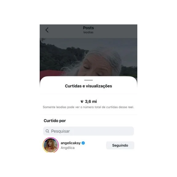 O print da interação de Angélica com publicação polêmica sobre Virgínia Fonseca gerou rumores de climão