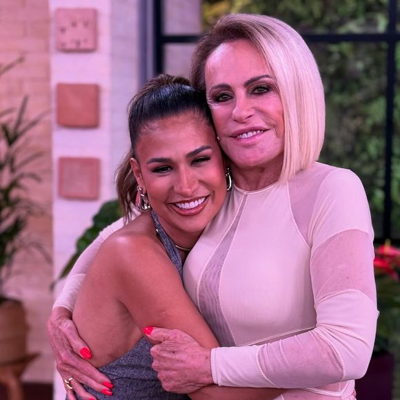 Simone Mendes tomou café ao lado da apresentadora Ana Maria Braga nesta sexta-feira (28).