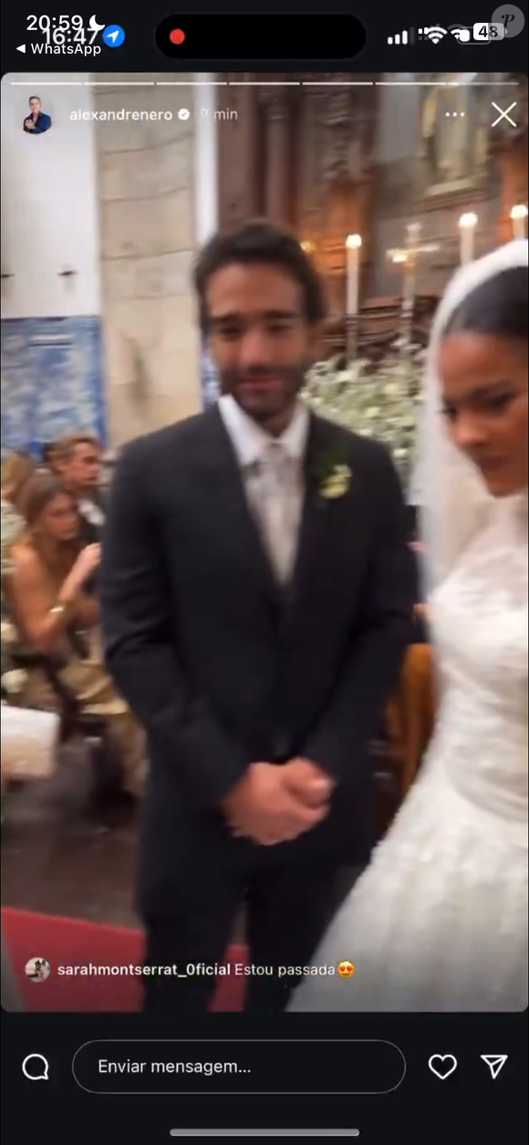 Vestida de noiva, Maria de Fátima surge ao lado de Afonso Roitman em cenas do aguardado casamento no remake