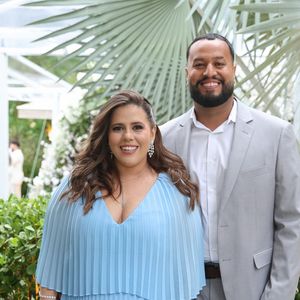Tati Machado e o marido no casamento de Lexa e Ricardo Vianna