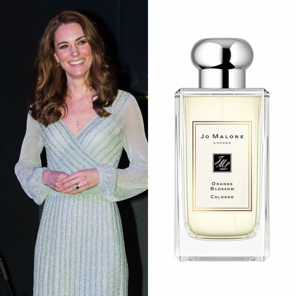 Kate Middleton usa o perfume Orange Blossom. de Jo Malone: ele tem notas cítricas e florais, com presença marcante da flor de laranjeira