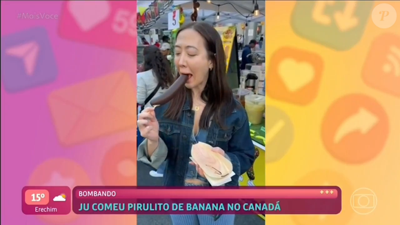 O picolé de banana com chocolate viralizou no TikTok e já chegou no Canadá, onde foi consumido pela repórter Ju Massaoka