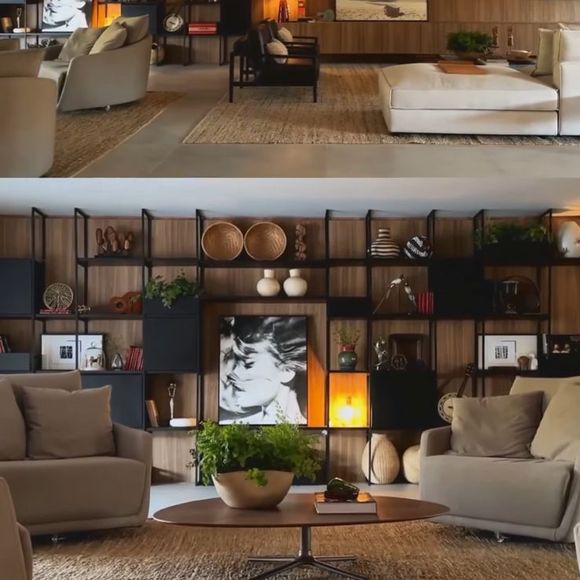 Pensada para o lazer, a casa conta com uma sala de TV confortável e funcional, ideal para momentos de descanso