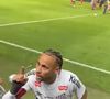 Neymar foi até a beira do gramado e discutiu com torcedor do Santos, com direito a dedo em riste