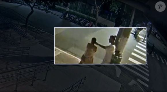 Uma câmera de segurança flagrou Cartolouco queimando a então namorada com um cigarro