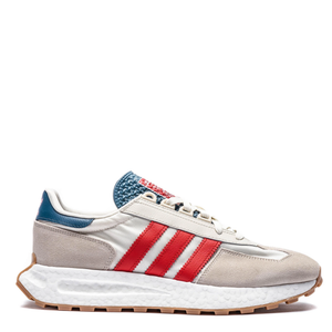 O modelo usado pela atriz era semelhante ao Adidas Retropy E5 "Off White Vivid Red" GW6776