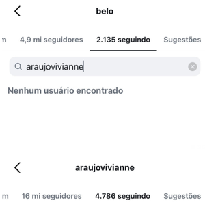 Viviane Araujo e Belo não se seguem no Instagram