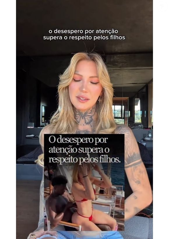 Virginia curtiu vídeo no qual ganhava defesa por aparecer em foto no colo de Vini Jr.