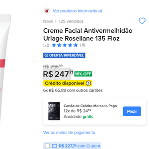 Vendido no Mercado Livre por cerca de R$ 247,71, segundo um anúncio encontrado na plataforma, o Roséliane, da Uriage, é o produto que Diane Kruger considera indispensável para manter a pele calma e uniforme