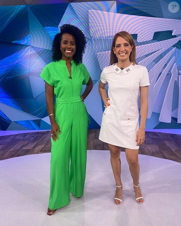 Maju Coutinho é apresentadora do 'Fantástico' com Poliana Abritta