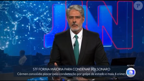 William Bonner entrou em plantão na TV Globo para anunciar condenação de Jair Bolsonaro
