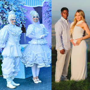 Paleta de cores azul e branco, árvores de mais de 2m, urso gigante e personagens vivos: chá de bebê do filho de Endrick e Gabriely impressiona; casal revela o nome do menino com a 11ª letra do alfabeto