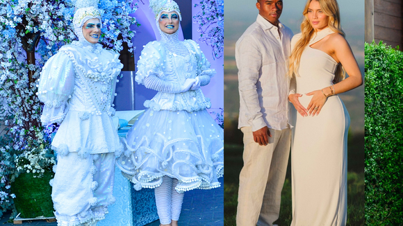 Paleta de cores azul e branco, árvores de mais de 2m, urso gigante e personagens vivos: chá de bebê do filho de Endrick e Gabriely impressiona; casal revela o nome do menino com a 11ª letra do alfabeto