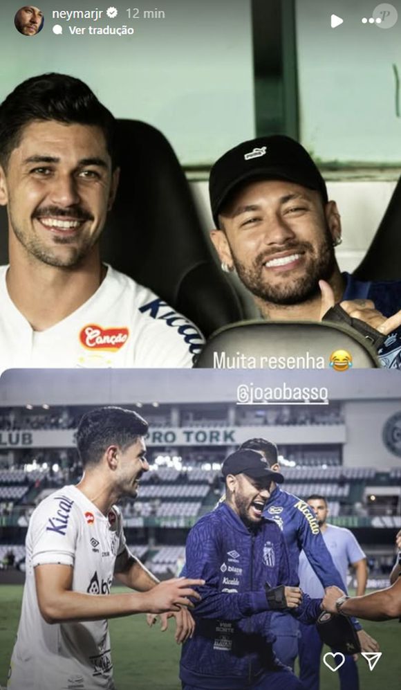 Já Neymar foi para Curitiba prestigiar o Santos