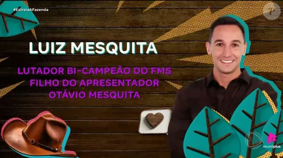 Luiz Mesquita, 31 anos - Filho do jornalista Otávio Mesquita; atleta/competidor com histórico em lutas e maromba, bicampeão em competição de luta/entretenimento