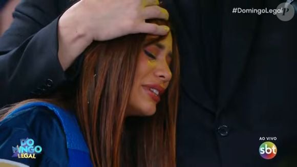Lexa chorou de emoção durante musical do Padre Marcelo Rossi ao vivo no 'Domingo Legal' de 6 de julho de 2025