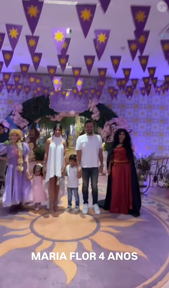 A decoração em tons pastel foi um dos destaques do festão de Maria Flor, filha de Virginia Fonseca e Zé Felipe. Rosa, lilás, dourado e creme aparecem em diferentes ambientes da festa de 4 anos, que teve como inspiração a animação 'Enrolados', da Disney