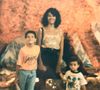 Cátia Fonseca em foto antiga com os filhos