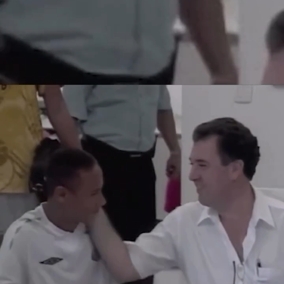 Neymar no Santos: presidente do clube Marcelo Teixeira reuniu imagens do jogador ao longo dos anos para fazer o grande anúncio