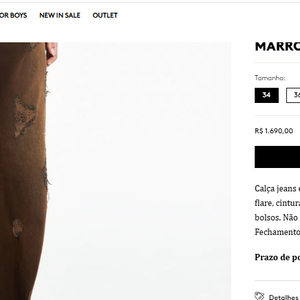 A calça é da TIG, marca brasileira considerada sensação entre a geração Z