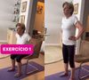 A instrutora de Pilates Vanessa orienta que todos devem respeitar o seu próprio ritmo, sem esquecer da respiração.