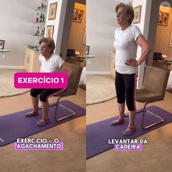 A instrutora de Pilates Vanessa orienta que todos devem respeitar o seu próprio ritmo, sem esquecer da respiração.