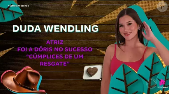 Duda Wendling, 19 anos - Atriz que ganhou destaque ainda criança em papéis televisivos; hoje atua também como influenciadora, com grande alcance nas redes sociais