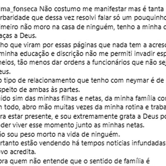 Telma Fonseca dispara: 'Não sou peso morto na vida de ninguém' em resposta a críticas