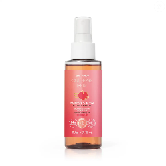 Com preço sugerido de R$ 49,90, a Bruma Hidratante Refrescante Acerola e Vai é uma das apostas do Boticário para o pós-treino. O produto de 110 ml combina hidratação e refrescância, com a proposta de reduzir a temperatura da pele em 2 °C