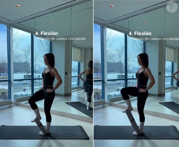 4. Flexão do quadril com faixa elástica