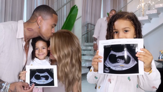 Liz, filha de Leo Santana e Lore Improta, faz carinho na barriga de gravidez da mãe e revela qual tarefa se recusa a fazer: ‘Vai dar amor, mas…’
