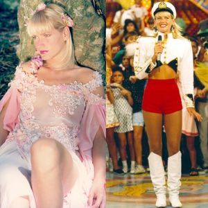 Botas brancas, total jeans, vestido rosa de 'Lua de Cristal' e mais: 10 looks inesquecíveis de Xuxa na década de 90 que tornaram a apresentadora um ícone fashion