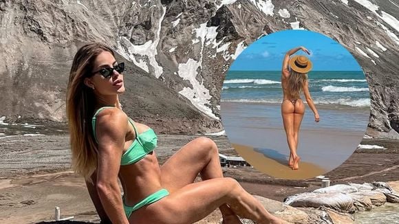 Saory Cardoso: muito antes do polêmico preenchimento no bumbum, ex de Marcello Novaes já ostentava corpo definido de biquíni na web. Veja 15 fotos!