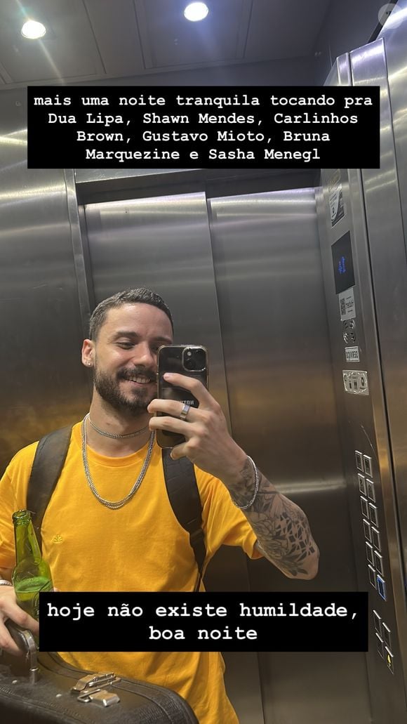 Vocalista do Grupo Versão, Pedro Lupatin comemorou a noite icônica