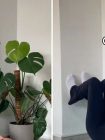 Pilates contra a parede para os glúteos com apenas quatro exercícios