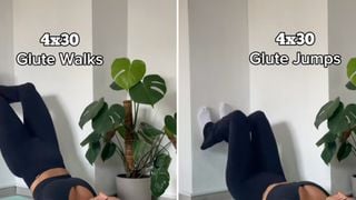 Pilates contra a parede para os glúteos com apenas quatro exercícios