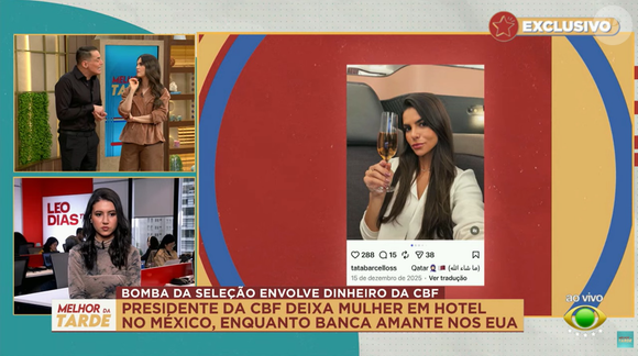 Samir Xaud acompanha a Copa do Mundo ao lado da esposa enquanto enfrenta acusações sobre suposto uso de recursos da CBF em viagens internacionais