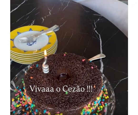 Pai de Cesar Tralli, Cezar ganhou festa de 82 anos com direito a dois bolos