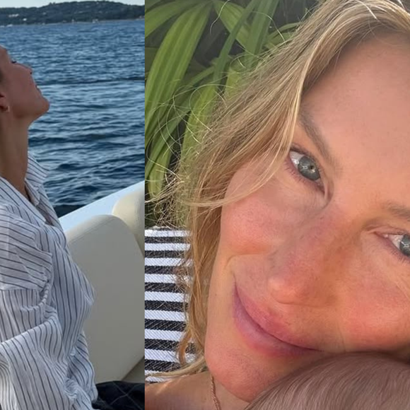 Gisele Bündchen surge sem maquiagem e com filho de 6 meses em fotos inéditas da intimidade: 'Você foi tão...'