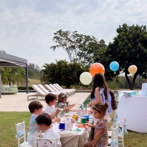 Ao longo da tarde, familiares e amigos de Luigo contaram com momentos de pura diversão