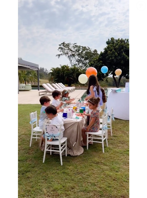 Ao longo da tarde, familiares e amigos de Luigo contaram com momentos de pura diversão