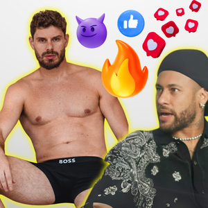 Socorro! Bruninho, do vôlei, posa só de cueca e ganha 'cantada' de Neymar e outros atletas: 'Desperta coisas em mim que...'