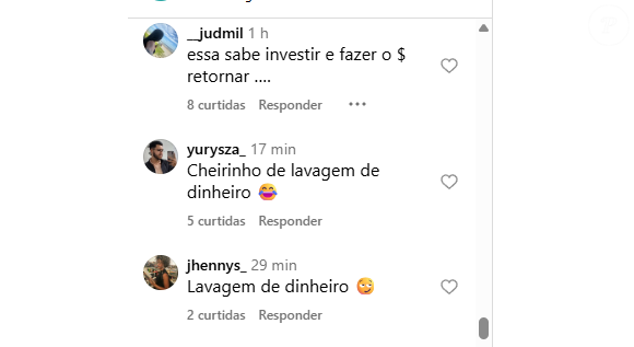 'Lavagem de dinheiro', escrevem internautas sobre nova academia de Virgínia Fonseca