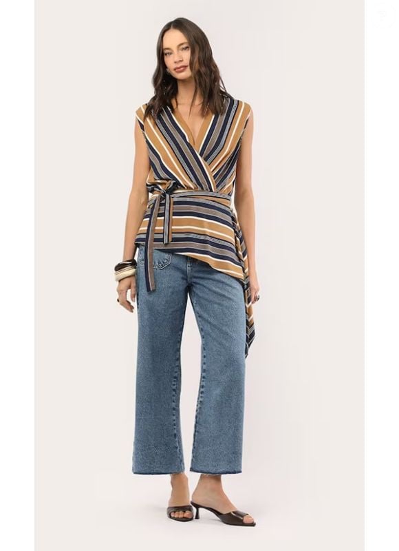 Calça jeans wide cropped feminina da Riachuelo