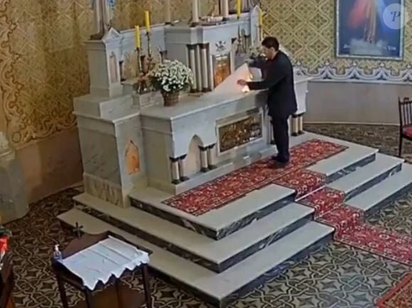 Homem detona explosivo em altar de igreja centenária em SC e vídeo viraliza nas redes