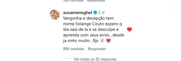 Solange Couto foi detonada por Xuxa Meneghel na web na semana de sua eliminação do 'BBB 26'