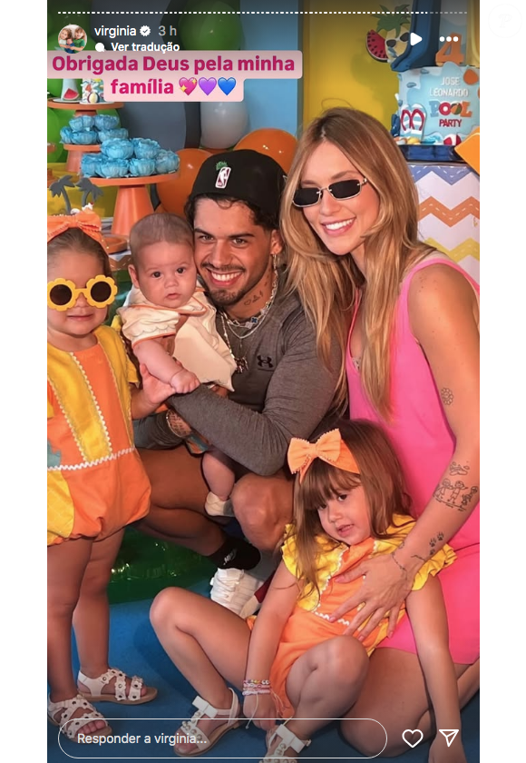 Virgínia Fonseca publicou fotos da festa nas redes sociais e beleza de Maria Alice chamou atenção